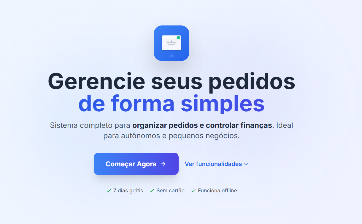 Preview do LTS Pedidos - Sistema de Gestão de Pedidos
